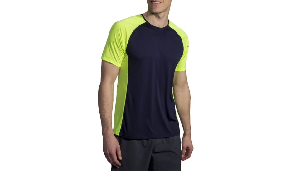 Brooks Stealth Short Sleeve - Mens, Navy/Nightlife, Medium, 211219410.030