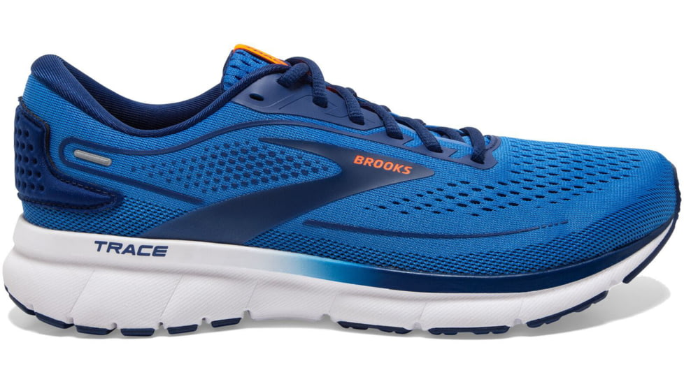 Brooks Trace 2 Running Shoes - Mens, Palace Blue/Blue Depths/Orange, 9.5, 1103881D477.095