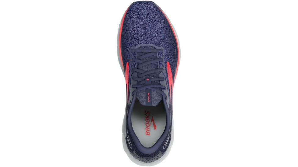 Brooks Trace 2 Running Shoes - Mens, Peacoat/Grey/Red, 14.0, 1103881D420.140