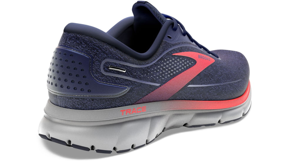 Brooks Trace 2 Running Shoes - Mens, Peacoat/Grey/Red, 14.0, 1103881D420.140