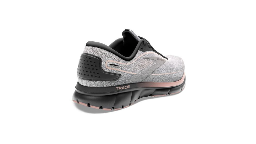 Brooks Trace 2 Running Shoes - Womens, Medium, Grey/Blackened Pearl/Peach, 12.0, 1203751B002.120