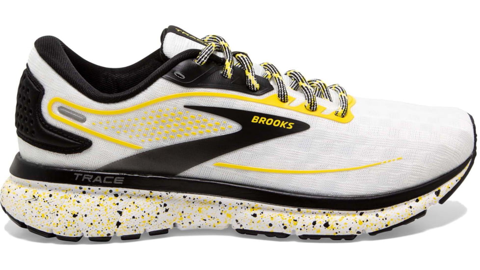 Brooks Trace 2 Running Shoes - Womens, Medium, White/Black/Yellow, 10.0, 1203751B110.100