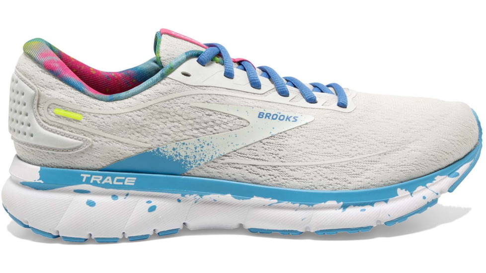 Brooks Trace 2 Running Shoes - Womens, Medium, White/Gray/Alaskan Blue, 6.5, 1203751B130.065