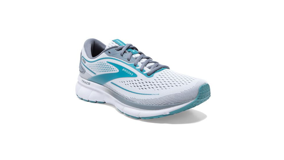 Brooks Trace 2 Running Shoes - Womens, Medium, White/Grey/Porcelain, 9.0, 1203751B185.090