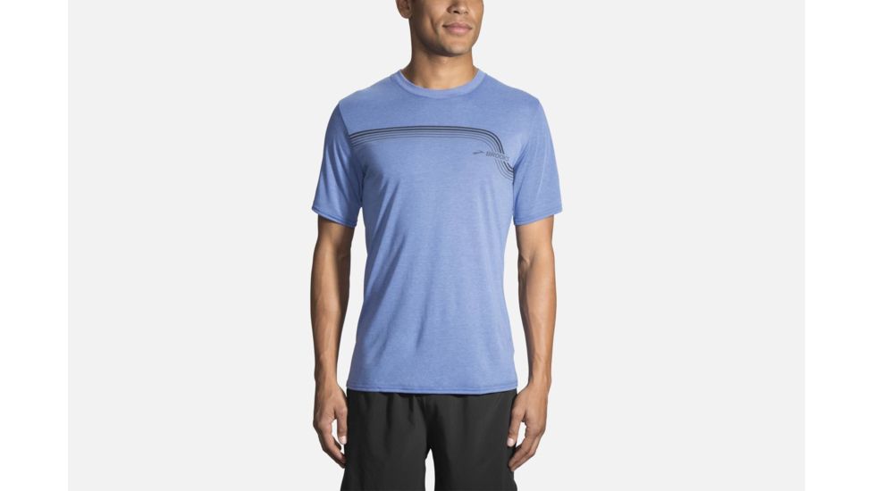 Brooks Track Men's Running T-Shirt, Lake, Large 211089-Lake-L