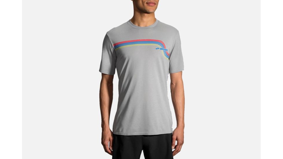 Brooks Track Men's Running T-Shirt, Stone, 2XL 211089-Stone-XXL