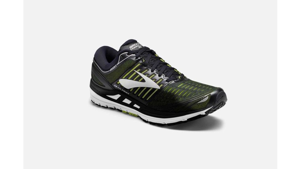 Brooks Transcend 5 Mens Road Running Shoes, Black/Nightlife/Silver, 12.5 US, Medium, 1102761D069.125