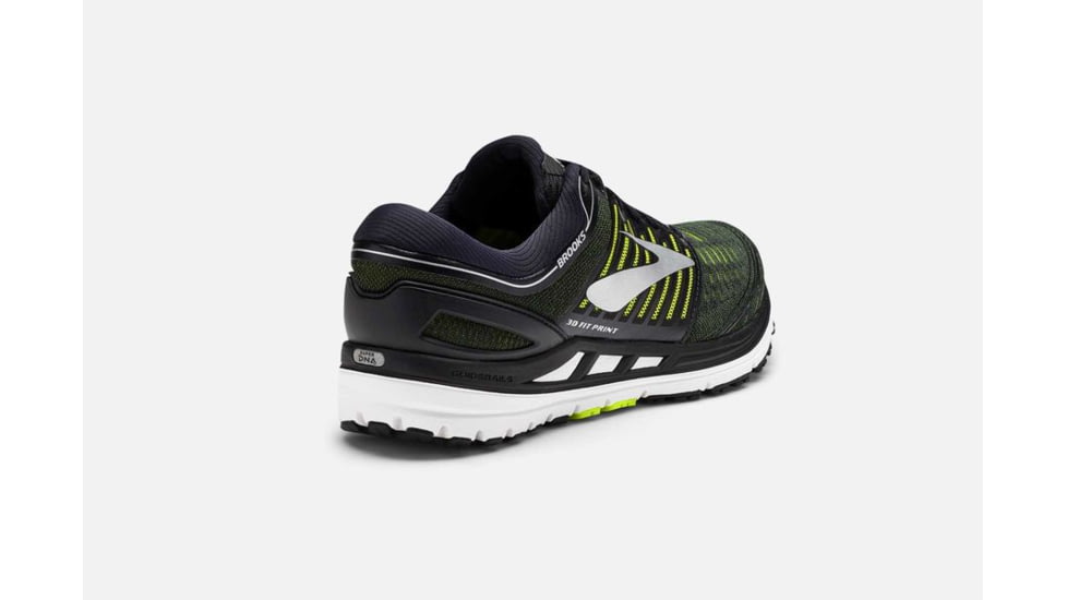 Brooks Transcend 5 Mens Road Running Shoes, Black/Nightlife/Silver, 12.5 US, Medium, 1102761D069.125