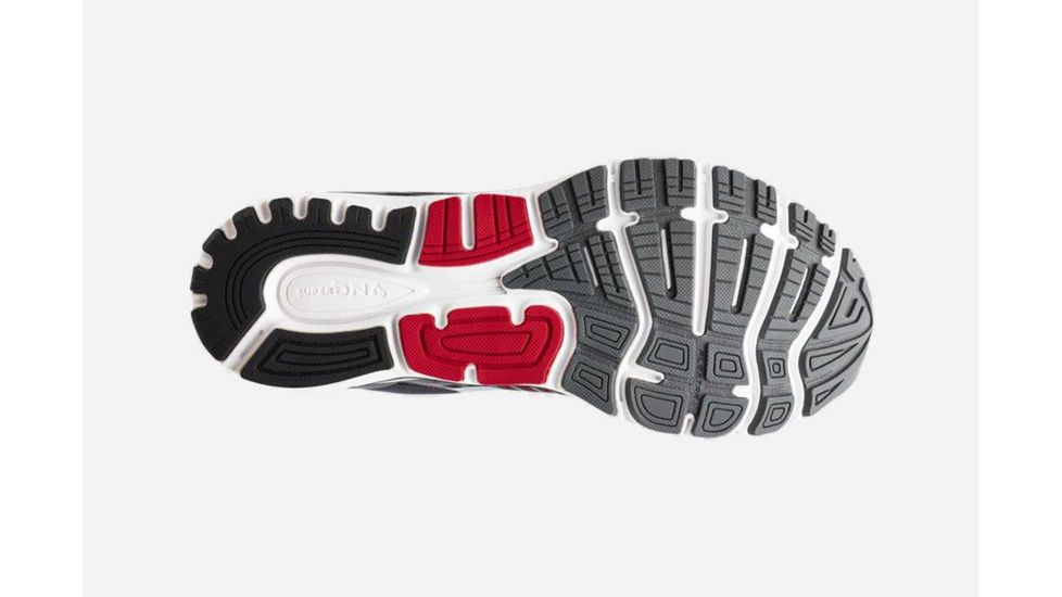 Brooks Transcend 5 Mens Road Running Shoes, Ebony/Black/Red, 11 US, Medium, 1102761D080.110