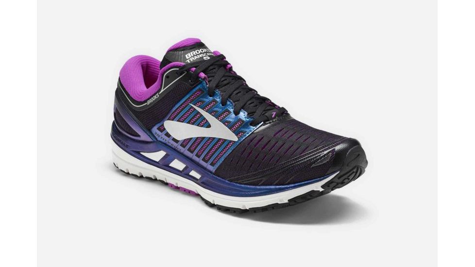 Brooks Transcend 5 Womens Road Running Shoes, Black/Purple/Multi, 5 US, Medium, 1202631B023.050