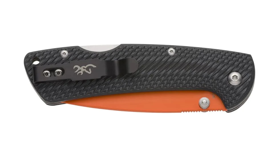 Browning Back Country Folding Knife - Box, 3in, D2 High Carbon Steel, Drop Point, G10 Handle, N, 3220524B
