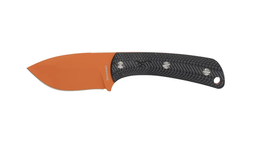 Browning Back Country Small Fixed Blade Knife, 2.75in, Deep Belly Skinner, Composite Handle, Blaze, 3220499