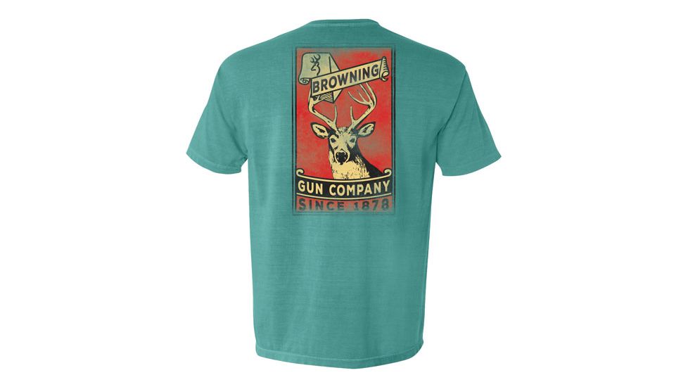 Browning Bg Men's T-shirt Banner Playng Card X-large Seafoam Green
