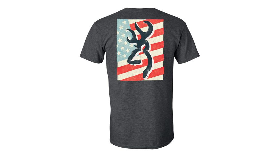 Browning Bg Men's T-shirt Vintage Flag X-large Dark Heather