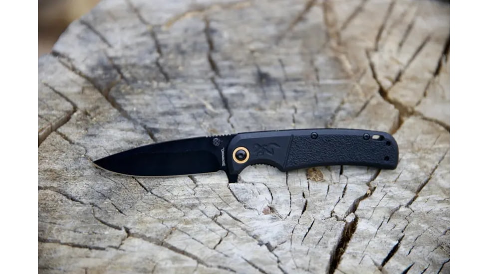 Browning Buckmark Slim Folding Knives - Box, 3.125in, D2 High Carbon Steel, Drop Point, Laminate Handle, N, 3220505B