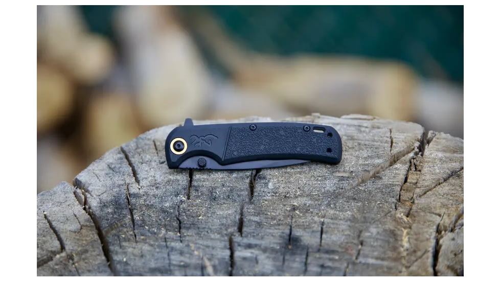 Browning Buckmark Slim Folding Knives - Box, 3.125in, D2 High Carbon Steel, Drop Point, Laminate Handle, N, 3220505B