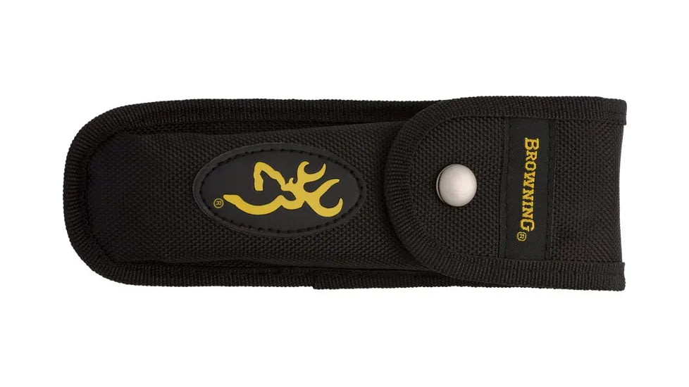 Browning Camp Saw Folding Knife, 5.125in, 4116 Stainless, Saw, Back Contour-Molded Composite Handle, Black, 322922