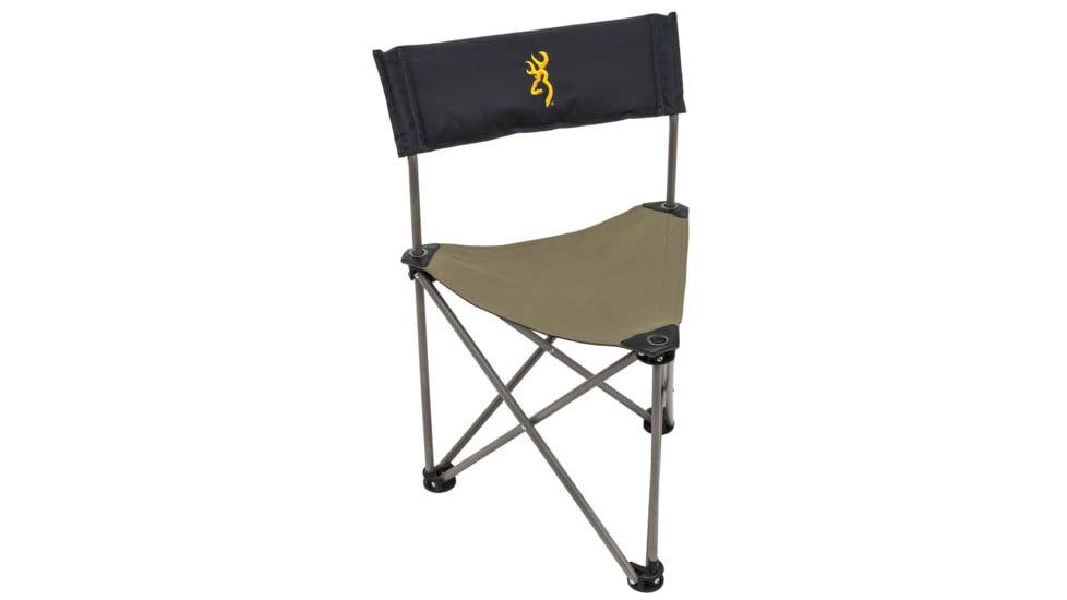 Browning Camping Dakota Lightweight Tri-leg Chair, Khaki/Coal, 8510001