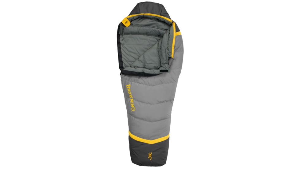 Browning Camping Vortex 20 Sleeping Bag, Gray/Charcoal, 4813036