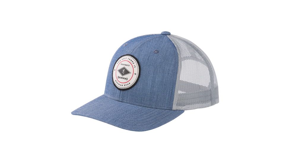 Browning Cap Mogul Circle Patch Snapback, Blue, 308764651