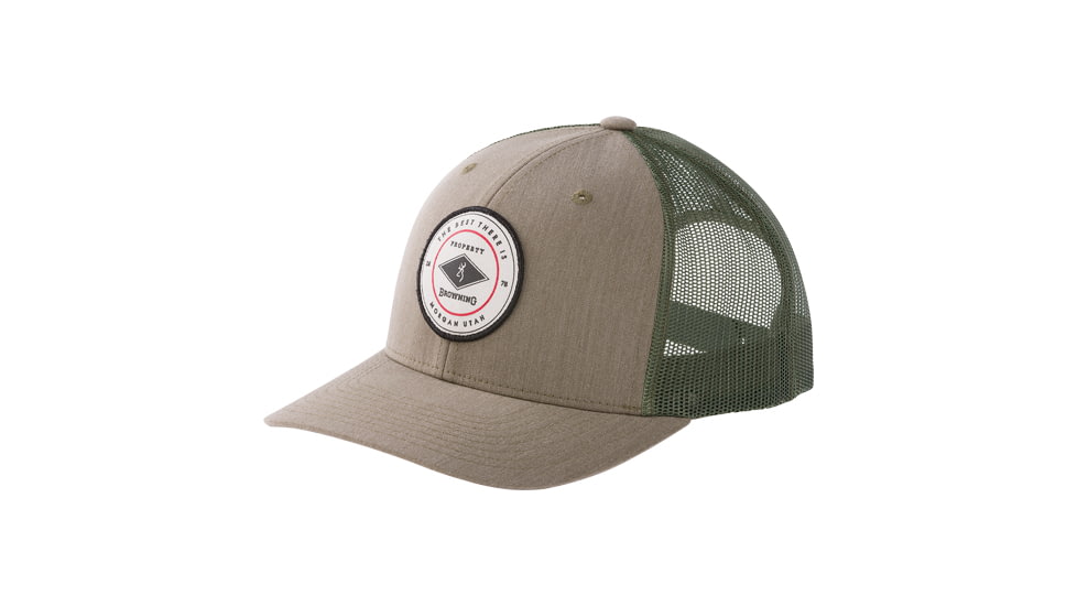 Browning Cap Mogul Circle Patch Snapback, Loden, 308764641