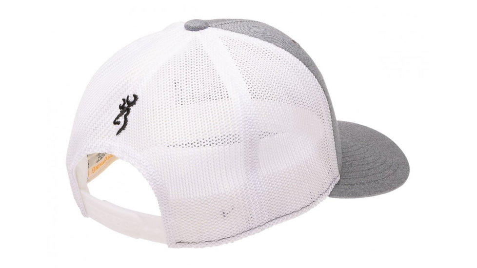 Browning Men's Cap Mustang Back Rec Flag Patch, Gray, 308036691