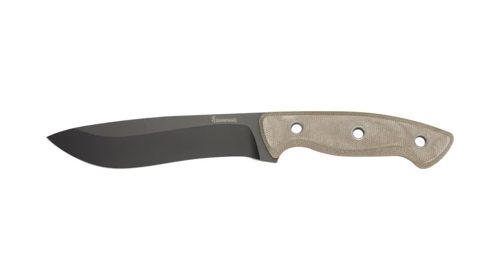 Browning Desolation Fixed Blade Knife, 6in, 440-C, Drop Point, G10 Handle, Black, 3220517B