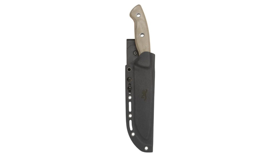 Browning Desolation Fixed Blade Knife, 6in, 440-C, Drop Point, G10 Handle, Black, 3220517B