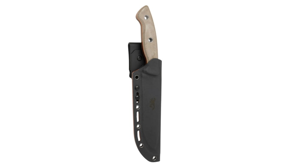 Browning Desolation Fixed Blade Knife, 6in, 440-C, Drop Point, G10 Handle, Black, 3220517B