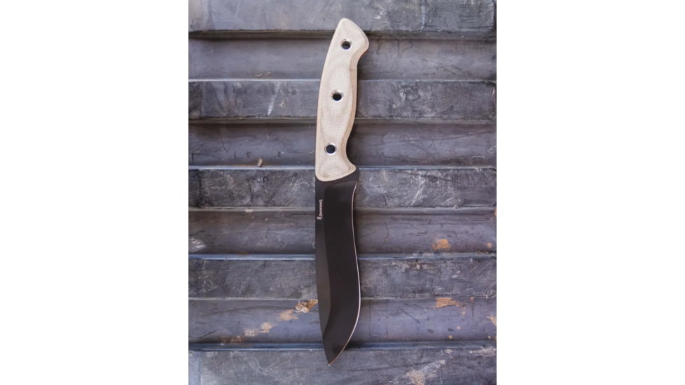 Browning Desolation Fixed Blade Knife, 6in, 440-C, Drop Point, G10 Handle, Black, 3220517B