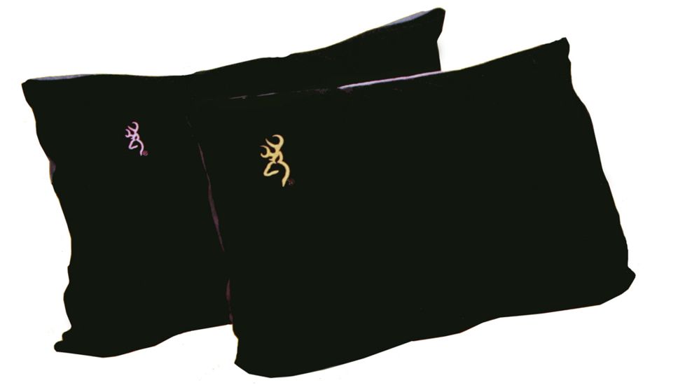 Browning Fleece Pillow, Black with Pink Buckmark 106439