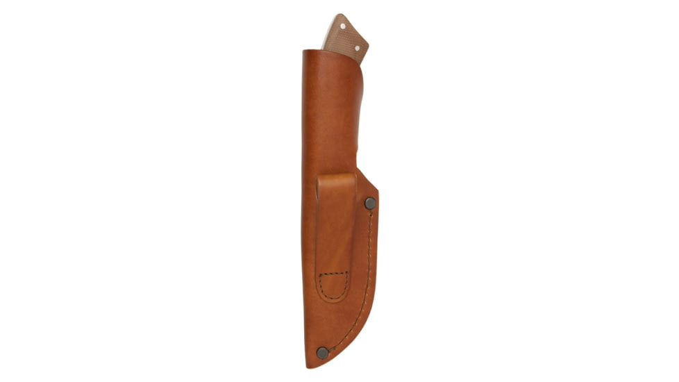 Browning Guide Series Fixed Blade Knife, 3.625in, Sandvik 14C28N, Skinner, G10 Handle, Split Grain Leather, 3220451