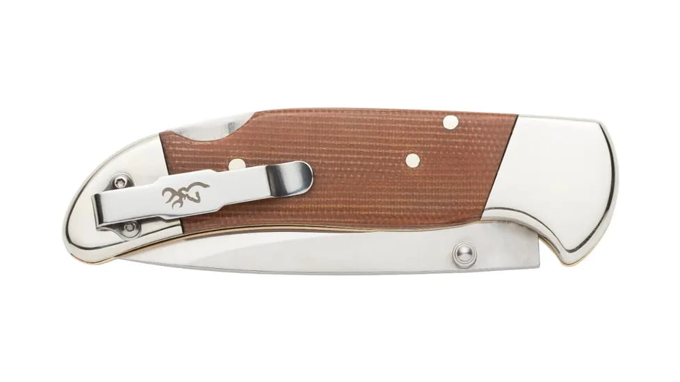 Browning Guide Series Folding Knife, 3.375in, Sandvik 14C28N, Drop Point, G10 Handle, N, 3220453