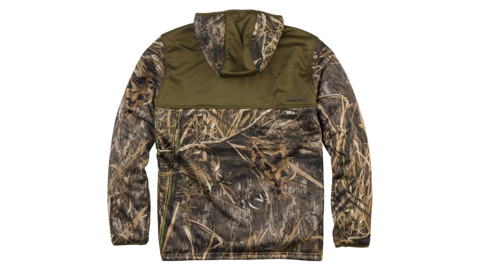 Browning High Pile Hooded Jacket - Mens, Mossy Oak Shadow Grass Habitat, XL, 3045465904