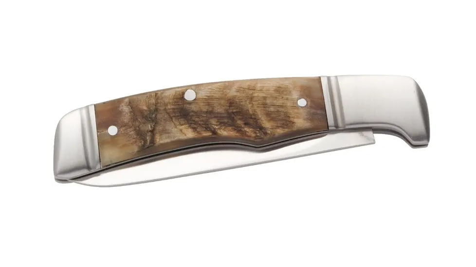 Browning Joint Venture 1 Blade Folding Knife, 2.875in, 8Cr13MoV, Drop Point, Bone Handle, N, 3220011