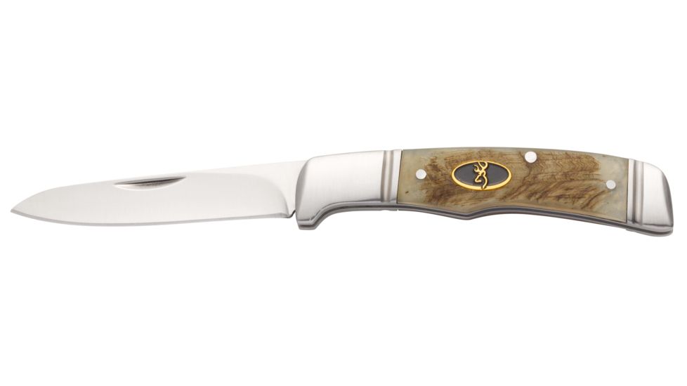 Browning Joint Venture Sheep Horn Folding Knife, Boxed, 3220011B