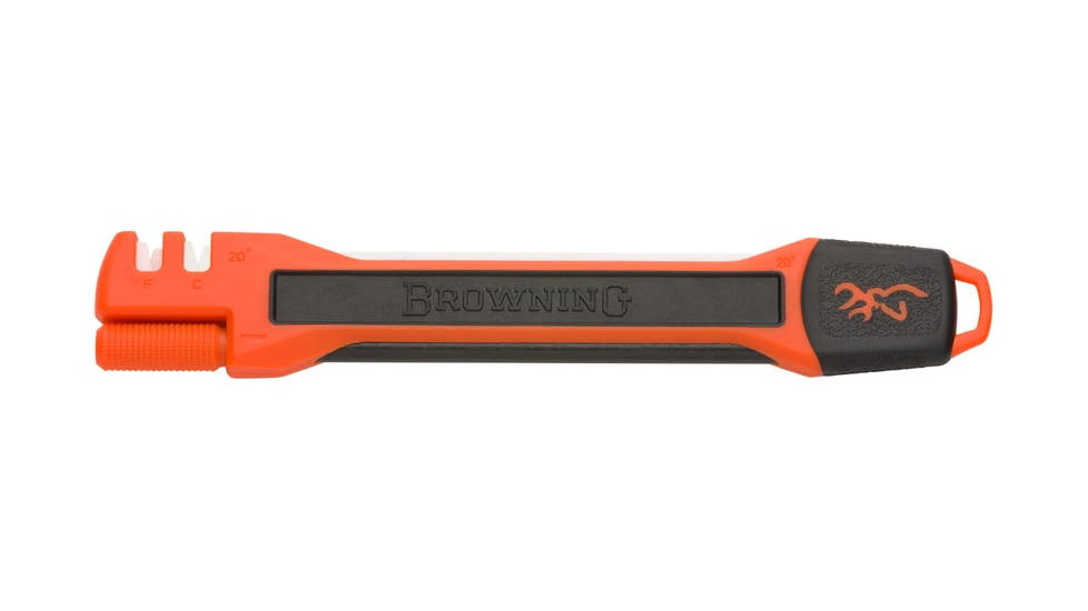 Browning Last Light Combo Fixed Blade Knives, 3.5in, 8Cr13MoV Stainless Steel, Wrapped Paracord, Orange Handle, 3220364
