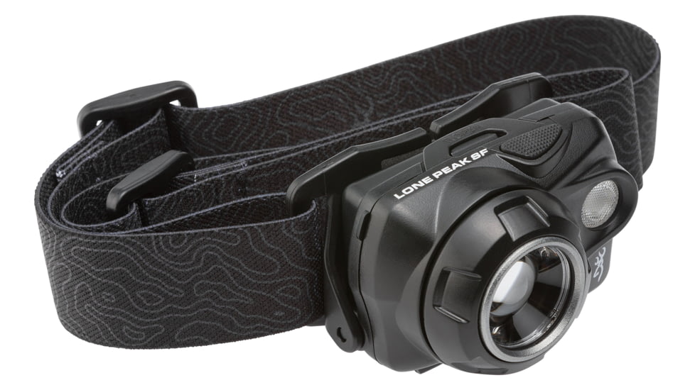 Browning Lone Peak SF USB Rechargeable 550 lumens Headlamp, Black, 3713055
