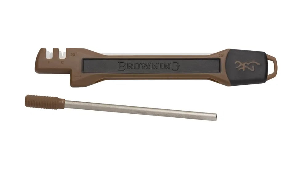 Browning Primal Combo 6PC Fixed Blade Knife - Box, 3.75in, Stainless Steel, Caper/Guthook/Skinner, Polymer/Rubber Handle, Tan, 3220422B