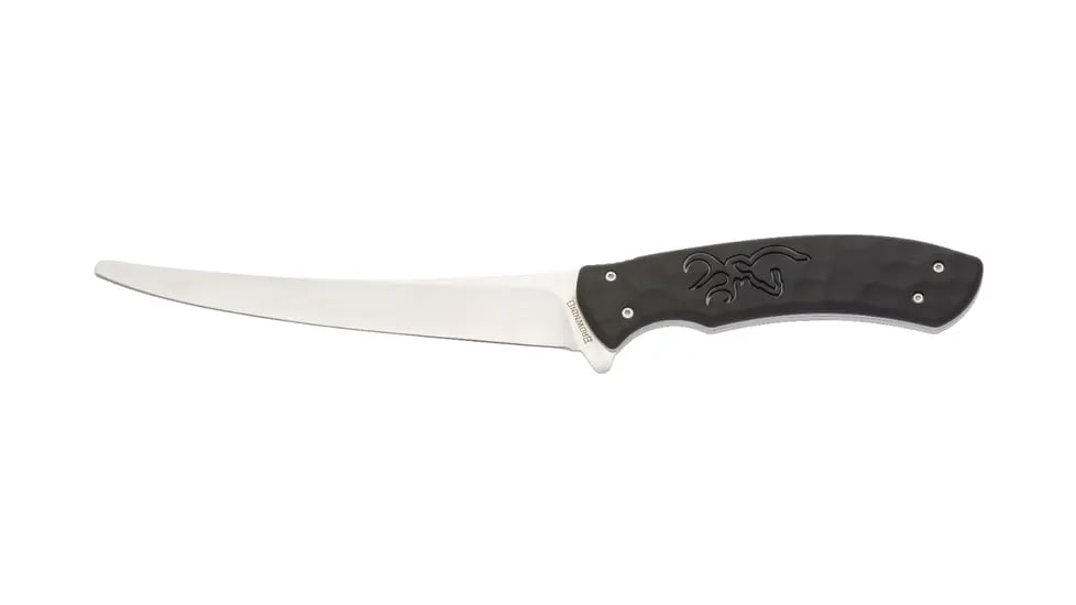 Browning Primal Fish/Game Butcher Kitchen Knife Kit, 7.5/6/5in, 8Cr13MoV, Polymer/Rubber Handle, Black, 3220446