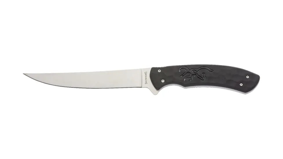 Browning Primal Fish/Game Butcher Kitchen Knife Kit, 7.5/6/5in, 8Cr13MoV, Polymer/Rubber Handle, Black, 3220446
