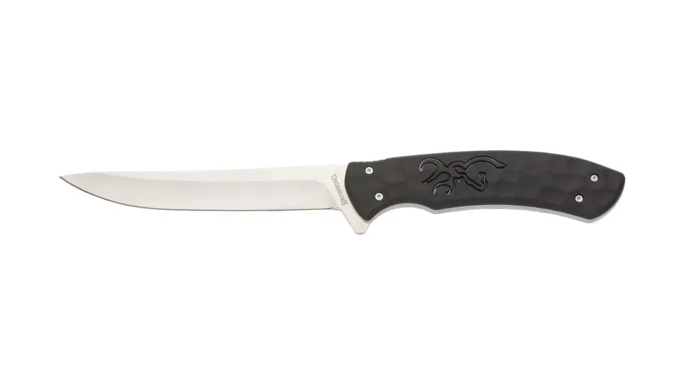 Browning Primal Fish/Game Butcher Kitchen Knife Kit, 7.5/6/5in, 8Cr13MoV, Polymer/Rubber Handle, Black, 3220446