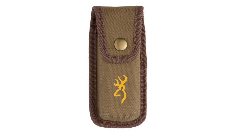 Browning Primal Kodiak Folding Knife, 3.75in, 8Cr13MoV, Drop Point, Polymer/Rubber Handle, Black, 3220430