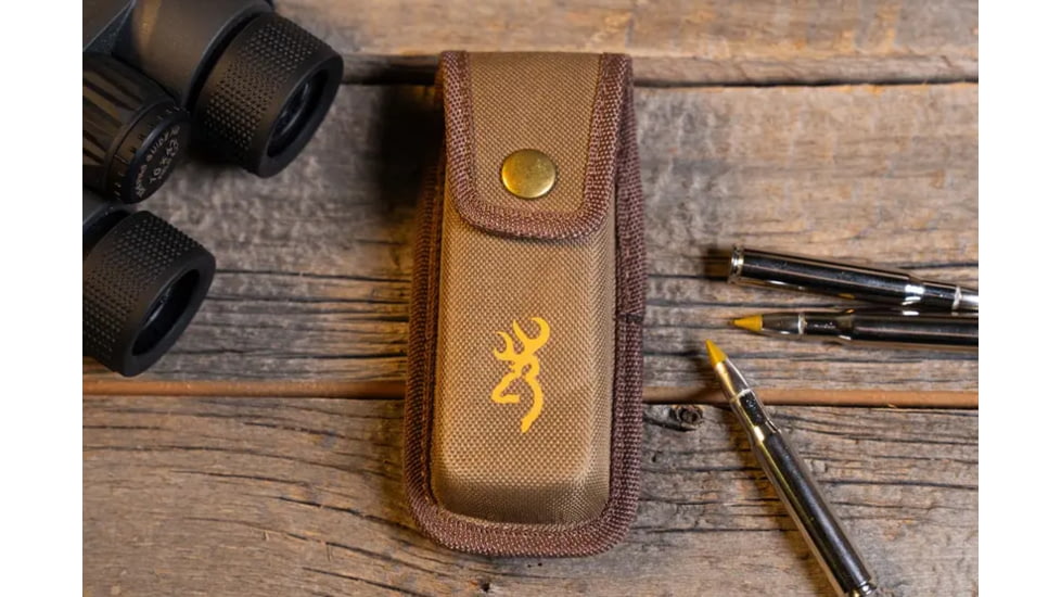 Browning Primal Kodiak Folding Knife, 3.75in, 8Cr13MoV, Drop Point, Polymer/Rubber Handle, Black, 3220430