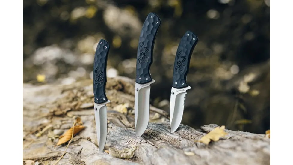 Browning Primal Medium Folding Knife, 3.5in, 8Cr13MoV, Drop Point, Polymer/Rubber Handle, N, 3220429