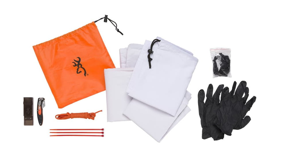 Browning Primal Scalpel Kill Kit, 2.75in, Stainless Steel, Polymer, Black/Blaze Handle, 3220434B