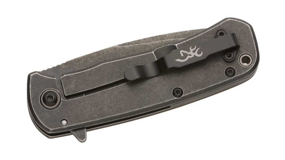 Browning Riverstone Small Folding Knives, 2.875in, D2, Anodized Aluminum, Sage Handle, 3220515