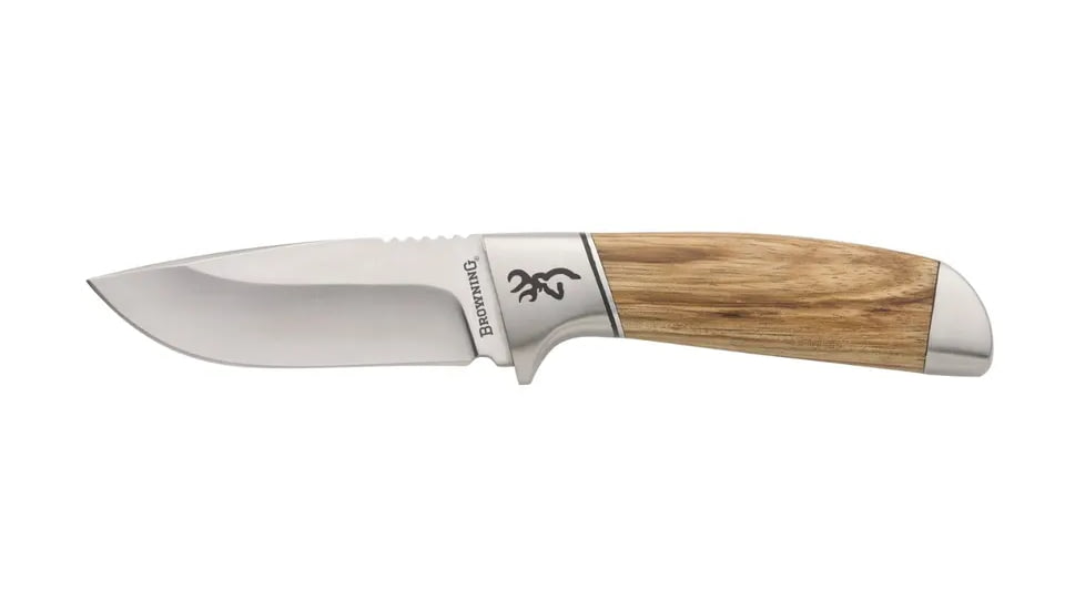 Browning Sage Creek Fixed Blade Knife - Box, 3in, 9Cr14MoV, Drop Point, Wood Handle, Canvas, 3220535B