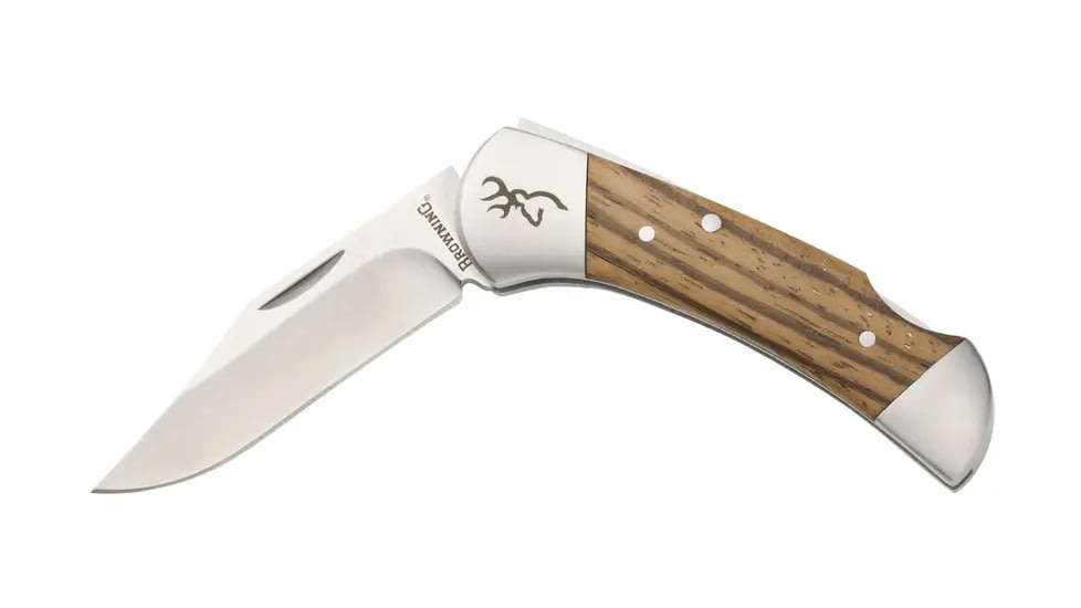Browning Sage Creek Lockback Folding Knife, 2.5in, 9Cr14MoV, Clip Point, Wood Handle, N, 3220531B