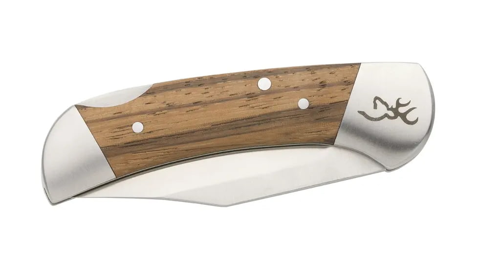 Browning Sage Creek Lockback Folding Knife, 2.5in, 9Cr14MoV, Clip Point, Wood Handle, N, 3220531B